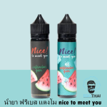 น้ํายา แตงโม nice to meet you Watermelom Gum Freebase 60ml รีวิว ราคาดี