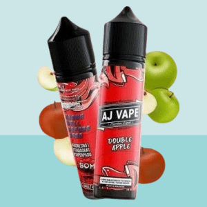 น้ำยา AJ Vape Double Apple น้ํายาบุหรี่ไฟฟ้า แอปเปิ้ลแดง เป็นน้ำยาบุหรี่ไฟฟ้าจากมาเลเซีย กลิ่นบารากุแอปเปิ้ลแดง